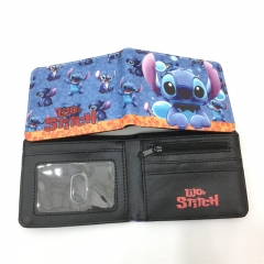 6 Styles Lilo & Stitch PU Purse Anime Short Wallet