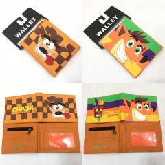 2 Styles Crash Bandicoot  Cosplay Cartoon Purse Anime Short Folding Wallet