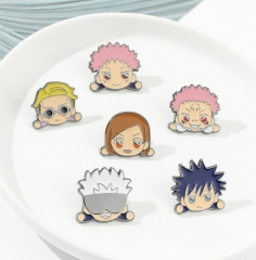 8 Styles Jujutsu Kaisen Itadori Yuji Gojo Satoru Pattern Alloy Pin Anime Brooch