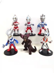 6 Pcs/Set 11 Ver. Ultraman Cosplay Cartoon Model Toy Statue Collection Anime PVC Figures