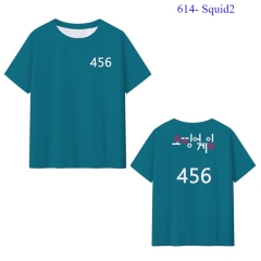 12 Styles Squid Game/Round Six Color Printing Cosplay Anime T-shirt
