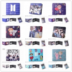 19 Styles K-POP BTS Bulletproof Boy Scouts Cartoon Model Character Colorful Anime Wallet