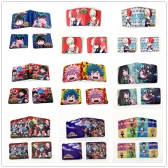 15 Styles My Hero Academia Cartoon PU Purse New Design Anime Short Wallet
