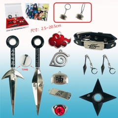 2 Styles Naruto Anime Pendant and Weapon Set