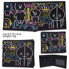K-POP BTS Bulletproof Boy Scouts Cosplay Cartoon Purse Anime PVC Wallet