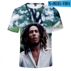 8 Styles Bob Marley Cosplay 3D Digital Print T Shirt For Adult And Children