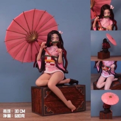 鬼灭之刃 撑伞坐姿祢豆子 盒装手办 高30cm 一箱10个
