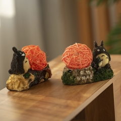 创意小孩儿童学生礼品 龙猫 卡通动漫手办 可爱星闪小夜灯树脂摆件