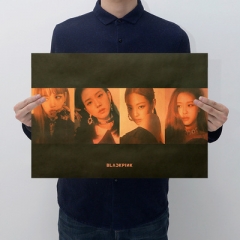 K-POP BLACKPINK Cartoon Placard Home Decoration Retro Kraft Paper Anime Poster