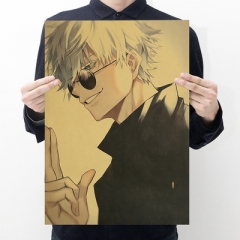 Jujutsu Kaisen Cartoon Placard Home Decoration Retro Kraft Paper Anime Poster