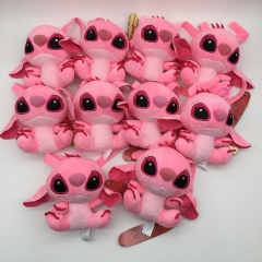 11CM 10PCS/SET Lilo & Stitch Angel Cartoon  Anime Plush Toy Pendant