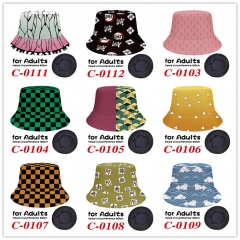 10 Styles Demon Slayer: Kimetsu no Yaiba Fisherman Sun Hat Cap Anime Bucket Hat