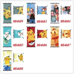 7 Styles Pokemon  Pikachu Decorative  Wall Anime Wallscroll (40*102CM)