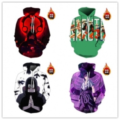 9 Styles Naruto Cosplay 3D Digital Print Anime Hoodie