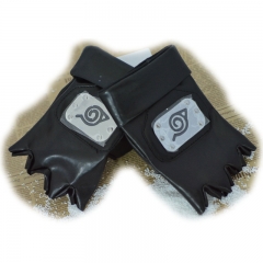 Naruto Hatake Kakashi Konohagakurenosato Logo Anime PU Gloves