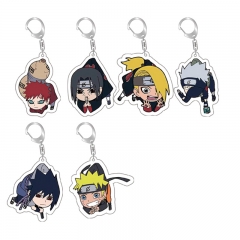 12 Styles Naruto Cartoon Key Chain Anime Acrylic Keychain