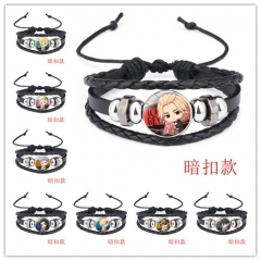 8 Styles Tokyo Revengers Design Leather Weaving Anime Bracelet
