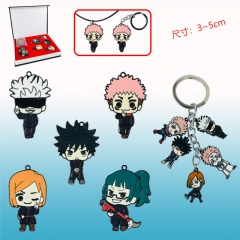 （6Pcs/Set）Jujutsu Kaisen Japanese Cartoon Character Alloy Anime Keychain