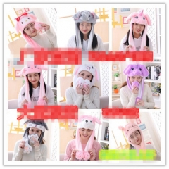 19 Styles Lilo&Stitch Pokemon Pikachu BT21 Unicorn Air Sacs Inside Paws Animal Plush Hat