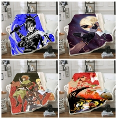 40 Styles 2 Sizes Naruto Double Layer Anime Blanket