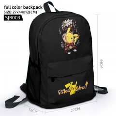 Pokemon Pikachu Cartoon Pattern Anime Full Color Backpack Anime School Bag