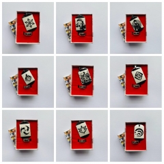10 Styles Genshin Impact Cartoon Decorative Alloy Anime Ring+Necklace Set