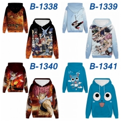 5 Styles Fairy Tail Cosplay 3D Digital Print Anime Hoodie With European Size