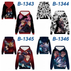 6 Styles Jujutsu Kaisen Cosplay 3D Digital Print Anime Hoodie With European Size
