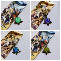 7 Styles Genshin Impact Cartoon Character Pendant Anime Alloy Necklace