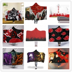 21 Style Naruto Cosplay Colorful Pattern Flannel Blanket Home Plush Anime Cloak Blanket