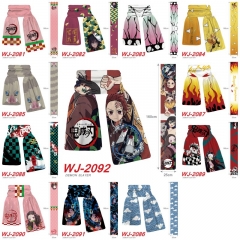 12 Styles Demon Slayer: Kimetsu no Yaiba Cartoon Anime Plush Scarf (25*160CM)