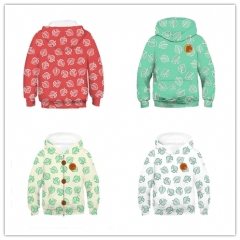 4 Style Animal Crossing: New Horizons Cartoon Pattern Cosplay For Children Long Sleeve Anime Hooded Hoodie
