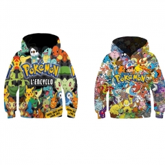 2 Style Pokemon Cartoon Cosplay For Children Anime Hooded Hoodie