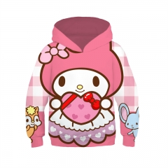 Hello Kitty Cartoon Pattern Cosplay For Children Anime Hooded Hoodie