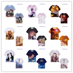 11 Styles Demon Slayer:Kimetsu no Yaiba Color Printing Cosplay Anime T-shirt