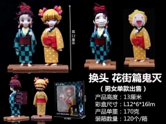 盒装鬼灭之刃 花街篇双头炭治郎和我妻善逸 手办单款出售高13厘米 重170克
