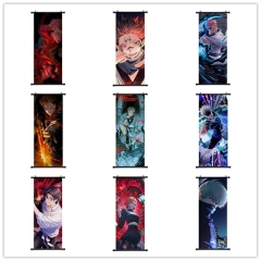 9 Styles Jujutsu Kaisen Cartoon Wallscrolls Waterproof Anime Wall Scroll 40*102CM