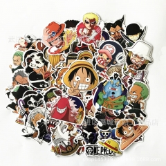 60张海贼王ONE PIECE路飞贴纸行李箱旅行箱拉杆箱笔记本电脑贴纸