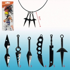 6 Styles Anime Naruto Cosplay Cartoon Anime Keychain Necklace