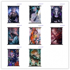8 Styles Jujutsu Kaisen Cartoon Wallscrolls Waterproof Anime Wall Scroll 60*90CM