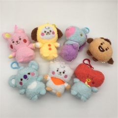 7个一套 BT21毛绒挂件防弹少年团包包钥匙扣明星周边玩偶吊饰