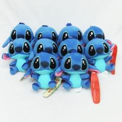 12cm Lilo & Stitch Cosplay Cartoon For Kids Gift Doll Anime Plush Toy Pendant (10pcs/set)