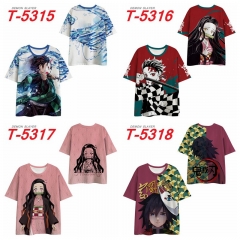 8 Styles Demon Slayer: Kimetsu no Yaiba Cosplay 3D Digital Print Anime T-shirt