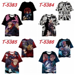 6 Styles Jujutsu Kaisen Cosplay 3D Digital Print Anime T-shirt