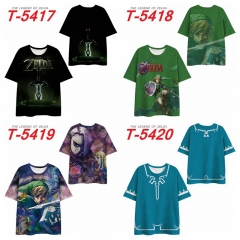 8 Styles The Legend Of Zelda Cosplay 3D Digital Print Anime T-shirt