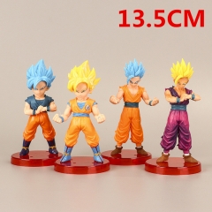 4PCS/SET 13.5CM Dragon Ball Z PVC Anime Figure Toy (Opp Bag)