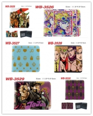 6 Styles JoJo's Bizarre Adventure Cosplay Decoration Cartoon Character Anime PU Wallet Purse