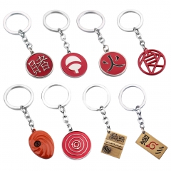 8 Styles Naruto Cosplay Cartoon Alloy Keychain