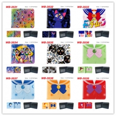 9 Styles Pretty Soldier Sailor Moon Cosplay Decoration Cartoon Character Anime PU Wallet Purse