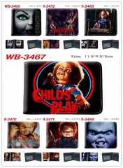 7 Styles Child's Play Cosplay Decoration Cartoon Character Anime PU Wallet Purse